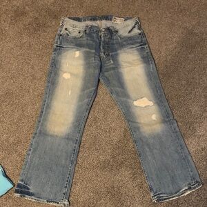 Hollister Men's Light Blue Relaxed Jeans